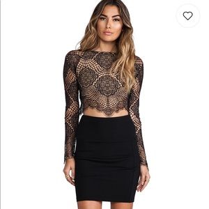 For Love and Lemons Grace Crop Top